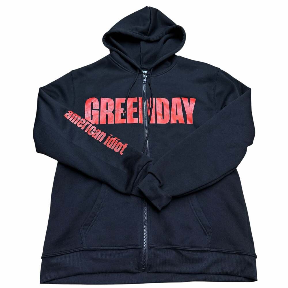Green Day American Idiot Band Photo Back Zip-Up Hoodie
